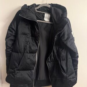 rrig by BASIC HOUSE Black Down Puffer Jacket with Hood – Size 95 (Medium)